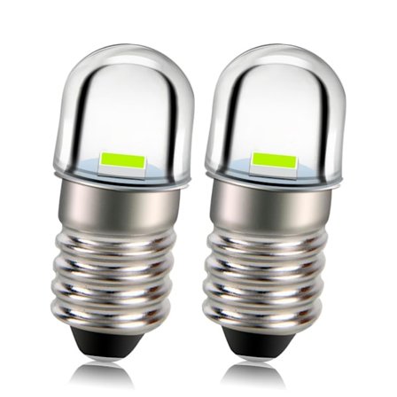 E10 LED Pære 12V 2525 1SMD Grøn Chip 100LM LED Pære Erstatning til Lommelygte Fakkel Pakke med 2