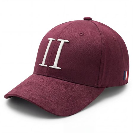 Les Deux | Casquette de baseball en daim couleur rouge port royale II pour hommes - Casquettes Snapback - pour Hommes - Les Deux