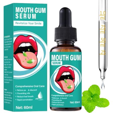 Gum Restore Drops, Gjenoppbygging av tannkjøtt for vikende tannkjøtt, fjerning av flekker, gjenvekstbehandling, lindring av tørr munn og dårlig ånde 