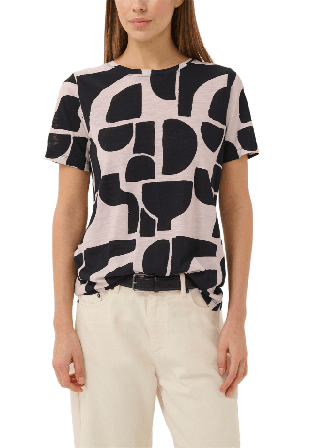 Inwear AlmaIW Print T-shirt T-shirts Dam Svart XL