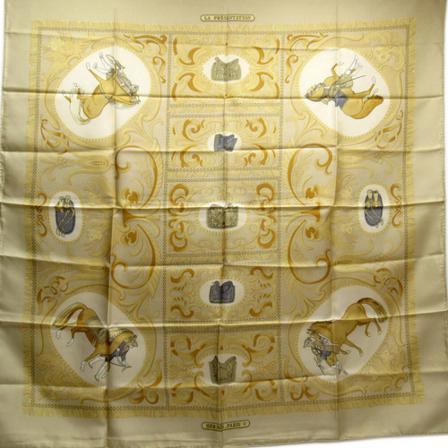 Hermès Vintage, Scarves Beige, Dames, Maat:ONE Size