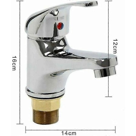 Tvättställsblandare Badrumsblandare Varm och Kall Blandare Krompläterad Massiv Mässing Tvättställ Badrum