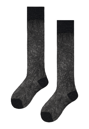 Happy Socks Sheer Me Up Knee High Sock Sockor Unisex Svart 36-40