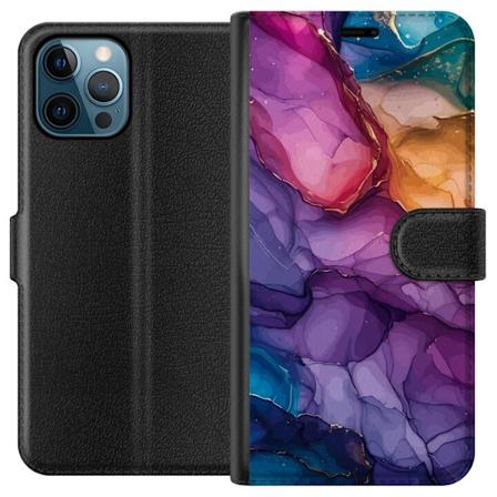 Apple iPhone 12 Pro Max Lompakkokotelo Värikkäät kivet