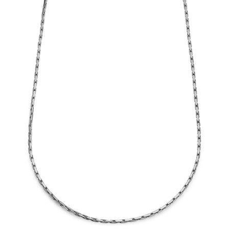 Essentials | 3 mm Silver-Tone Rectangular Box Chain Necklace for Men - Chain necklaces