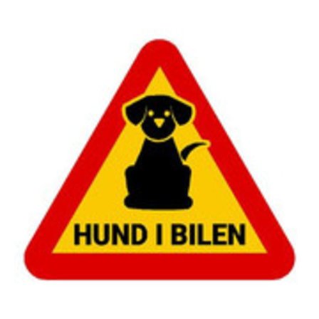 Hund i bil Dekal, Selvklebende