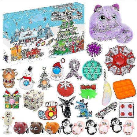 Juleadventskalender Gave Fidget Toys Stress Relief Fidget Toy Blind Box Barn