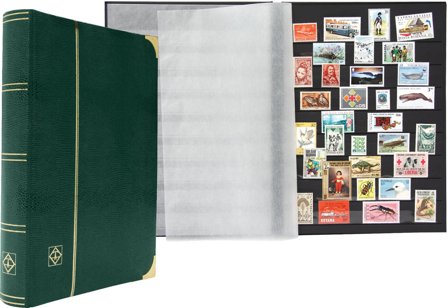 COMFORT DELUXE insticksbok - A4 - 64 sorte sider - Grøn - Leuchtturm