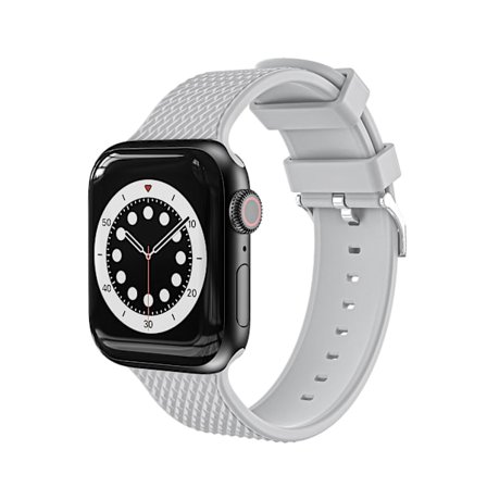 44mm 42mm Iwatch-rem, Iwatch Se-serie silikonersättningsrem ersättningssporttillbehör 7 6 5 4 3 2 1grå