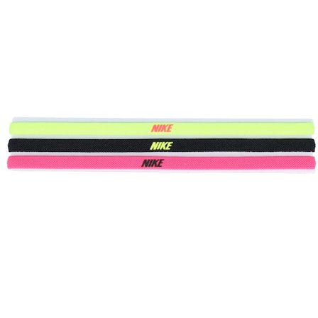 Nike - Black - headband - Beanie - 3 Pack Elastic 2.0 Neon Yellow/Black/Neon Pink Headbands - Hatstore