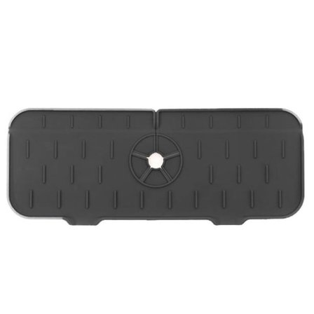 Självdränerande kran diskbänk stänk droppande cover Torkdyna (svart)