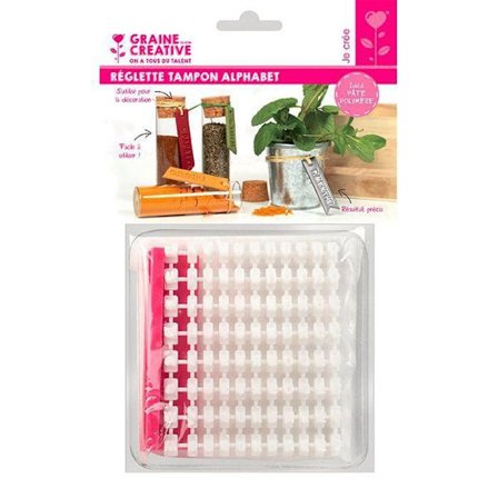 Polymeerimassalle tarkoitettu aakkosleimasin