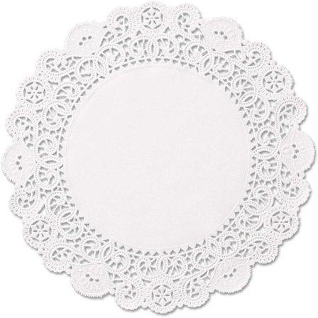 150 Runde Papirblonder - 12 tommer Hvite Dekorative Bordduker