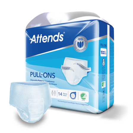 Attends Pull-Ons 10 buksebleie, Large, 14 stk.