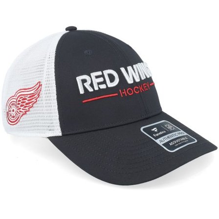 Fanatics - NHL Svart trucker Keps - Detroit Red Wings Authentic Pro Rink Black/White Trucker @ Hatstore