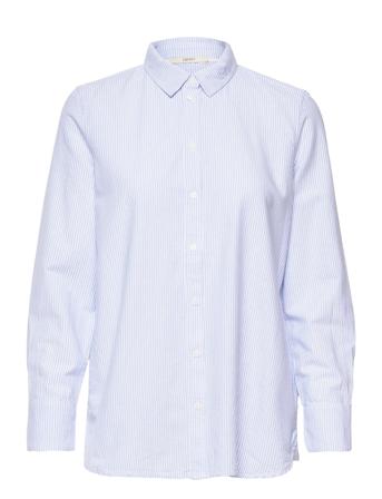 Blouses Woven Långärmad Skjorta Blå Esprit Casual