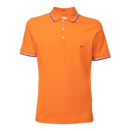 Fay T-shirt Orange, Herre Polo, Størrelse: XL