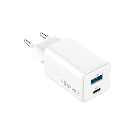 Forever USB-lader GaN 45W med 1xUSB-C og 1XUSB