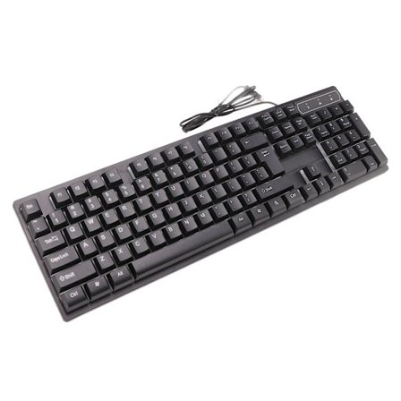 Tastatur Farverigt Lys Stabil 104 Taster Ophængt Keycap Kablet Mekanisk Gaming Tastatur