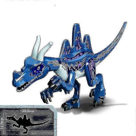1 stk. Jurassic Stor Størrelse Dinosaur Byggeklodser T-rex Quetzalcoatlus Spinosaurus Actionfigurer Børnelegetøj - WELLNGS