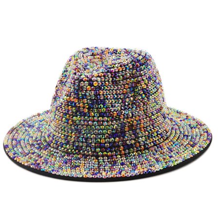 Mode paljett Fedora hatt