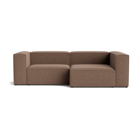 Lissabon Chaiselong Sofa, Højrevendt, Slidstærk & Blød - 260x130x72cm - Nordic Brun Chaiselongsofa med Krydsfinerramme & Kvalitetsstof