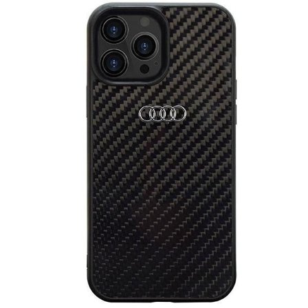 Audi Carbon Fiber fodral till iPhone 14 Pro - svart AU-TPUPCIP14P-R8/D2-BK