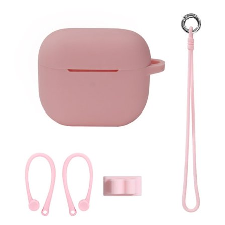 AirPods 3 förvaringsfodral i silikon med tillbehör - Rosa