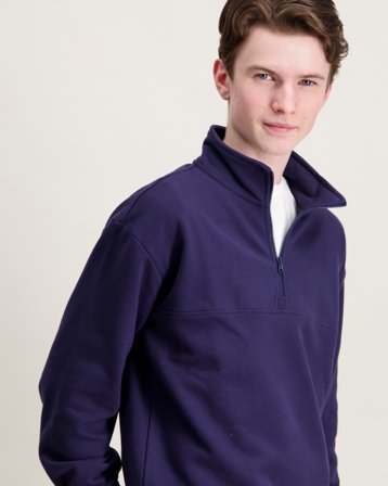 Zeke Essential Half Zip Blå Tröjor Kille - Kids Brand Store