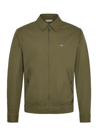 GANT Cotton Twill Jacket - Khaki green - XXXL