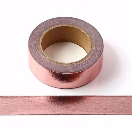 Rosegullfolie Washi Tape Dekorativ Selvklebende Tape 15mm x 10m