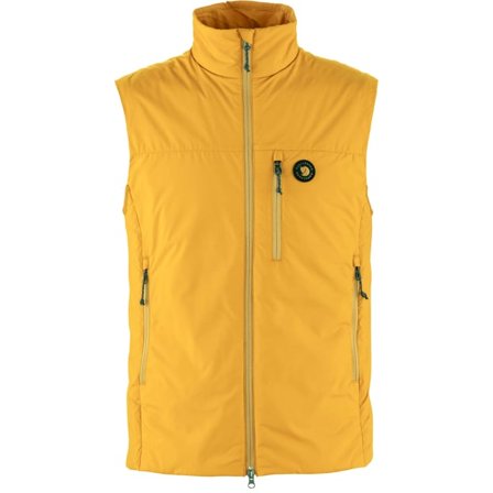 Fjällräven Men's Bergtagen 60 Insulation vest in Mustard Yellow, Primaloft | Size: Large