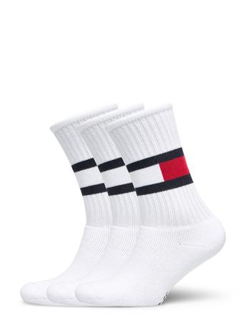 Th Men Sock 3P Flag Ecom Underwear Socks Regular Socks Hvit Tommy Hilfiger