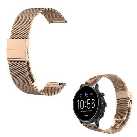 Fossil Gen 5 rostfritt stål klockarmband - rosa guld