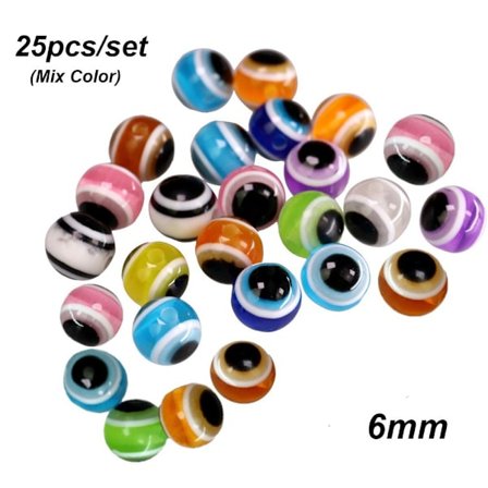 25st/ set Flugfiske Pärlor Fish Eye Carolina Rigs Skatter 6MM