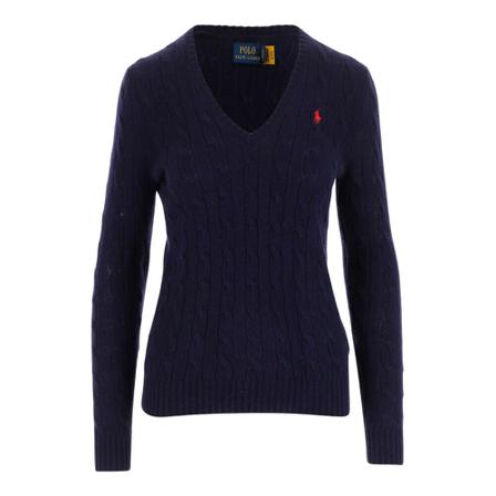 Ralph Lauren - Stickade Tröjor & Koftor - Blå - Dam - Storlek: M, Dam, Storlek: M