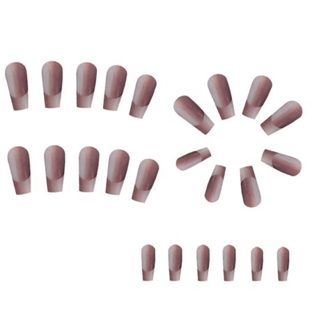 24 st franska press-on falska naglar medium längd dam