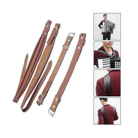 Nahka Harmonikkahihna Vedenkest v S dett v 16 Bassoa - 120 Bassoa Harmonikka Universaali Olkahihna (ruskea)