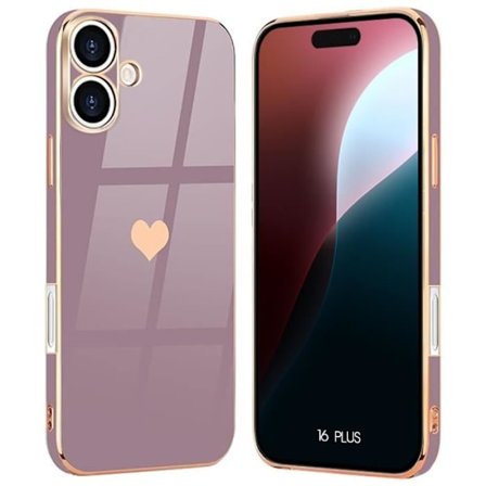 Beskyttelsesskal - Lilla - til iPhone 16 Plus - Stødabsorberende - Fleksibel - Ultra Slim