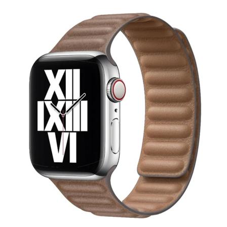 Nahkaranneke Apple Watch Band 45mm 41mm 44mm 40mm Alkuperäinen magneettinen silmukkalinkki rannekoru iWatch Ultar2 49mm 9 8 7 6 SE 3 42mm Brown