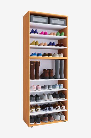 VCM - Skohylle Lona Xxl 9-rom - Beige - Hyller & oppbevaring - Fra Homeroom