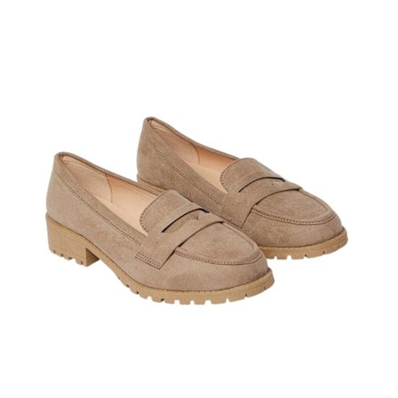 Dorothy Perkins Dam/Dam Leoni Bred Penny Loafers 6 UK Taupe