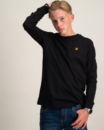 Lyle & Scott Plain LS T-shirt Zwart T-shirts Jongens - Kids Brand Store