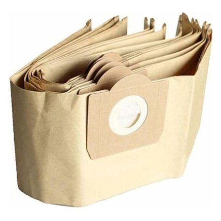 Karcher WD3 Dammsugarpåsar, 5-pack raka dammsugarpåsar för Karcher WD3, WD 3 Premium, WD3200, WD3500P, A2204, A2204, A2534, SE4001..