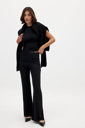 NA-KD - Soft Line yogabukse - Slengbukser - Svart - L