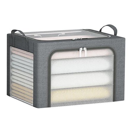 Stakbar Opbevaringsboks til Tøj med Synligt Vindue - Multifunktionel Opbevaringspose med Lynlås til Legetøj