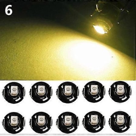 10 kpl T4.2 12V LED-lamppu Auton kojelaudan mittariston valot_Erikoislahjat Keltainen