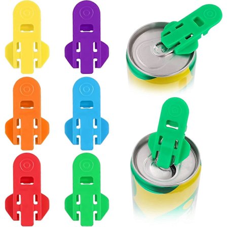 6 Stykker Enkel Boksåpner Manuell, Fargekodet Soda Beskytter Boksåpner Plast Boksåpner, Brus Øl Drikke Boksåpner Etikett Boksåpner Holder Ute Bu