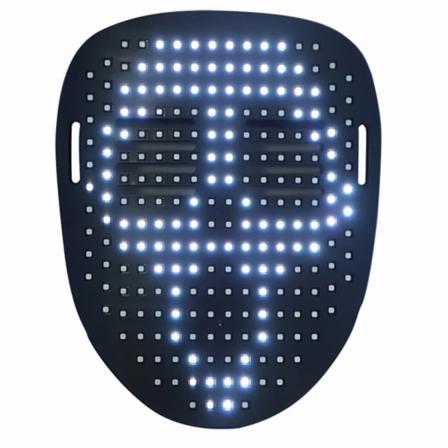 RGB LED-maske Gesture Face-Changing Glowing Mask Halloween Party Black