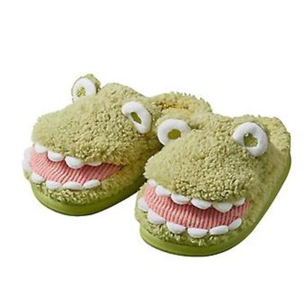 Puuvillaiset tossut syksyyn ja talveen, tytöille, piirretty dinosaurus, sisätiloissa lämpimät, liukumattomat puuvillaiset tossut